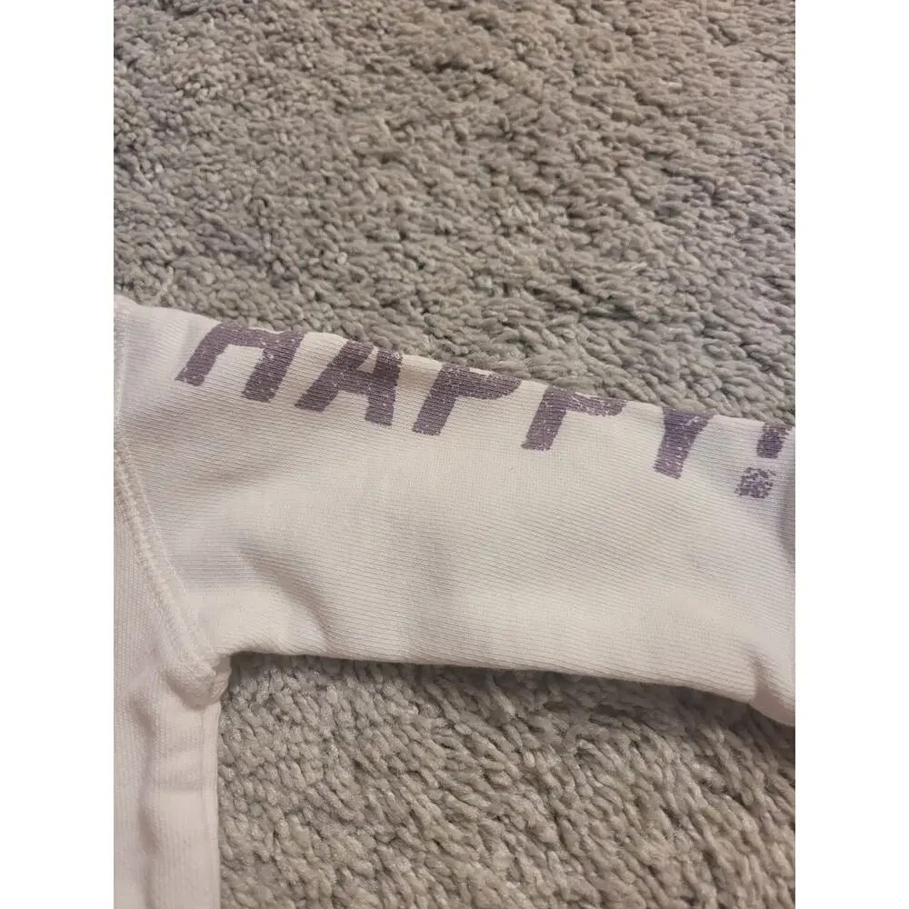 Disney Baby Sleepy Sweatshirt 3-6 Months White Gray Peek Walt Disney Quote - Picture 3 of 7